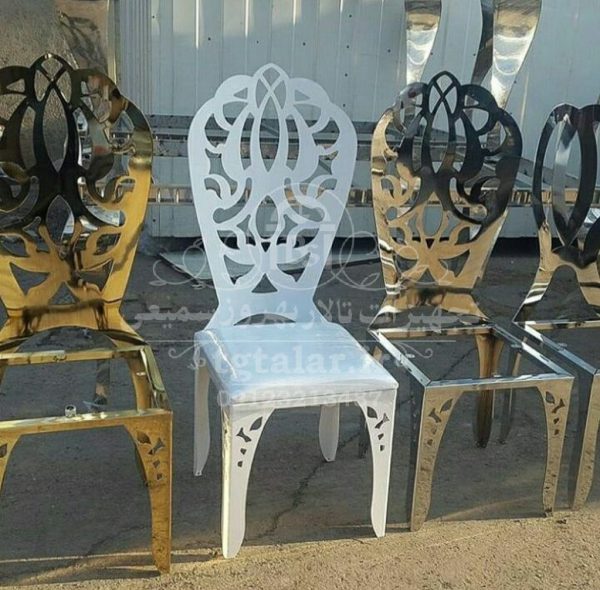 صندلی CNC با آبکاری متفاوت | صندلی تالاری | انواع صندلی |